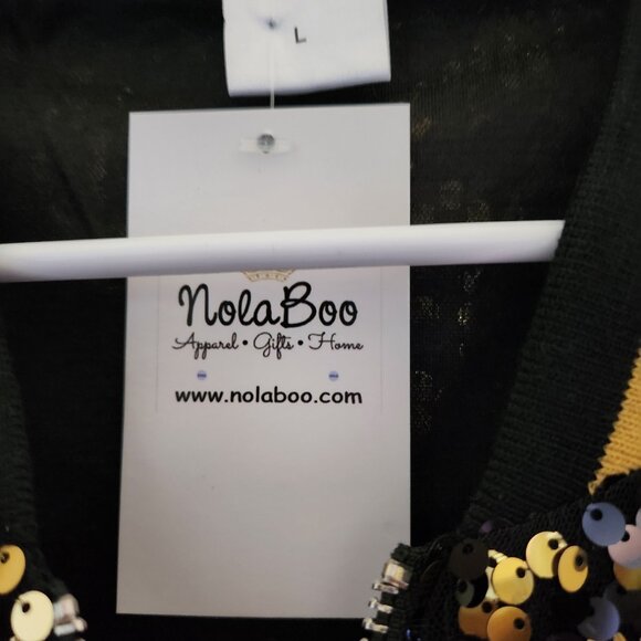 Black Sequin Bomber Jacket - Picture 3 of 3